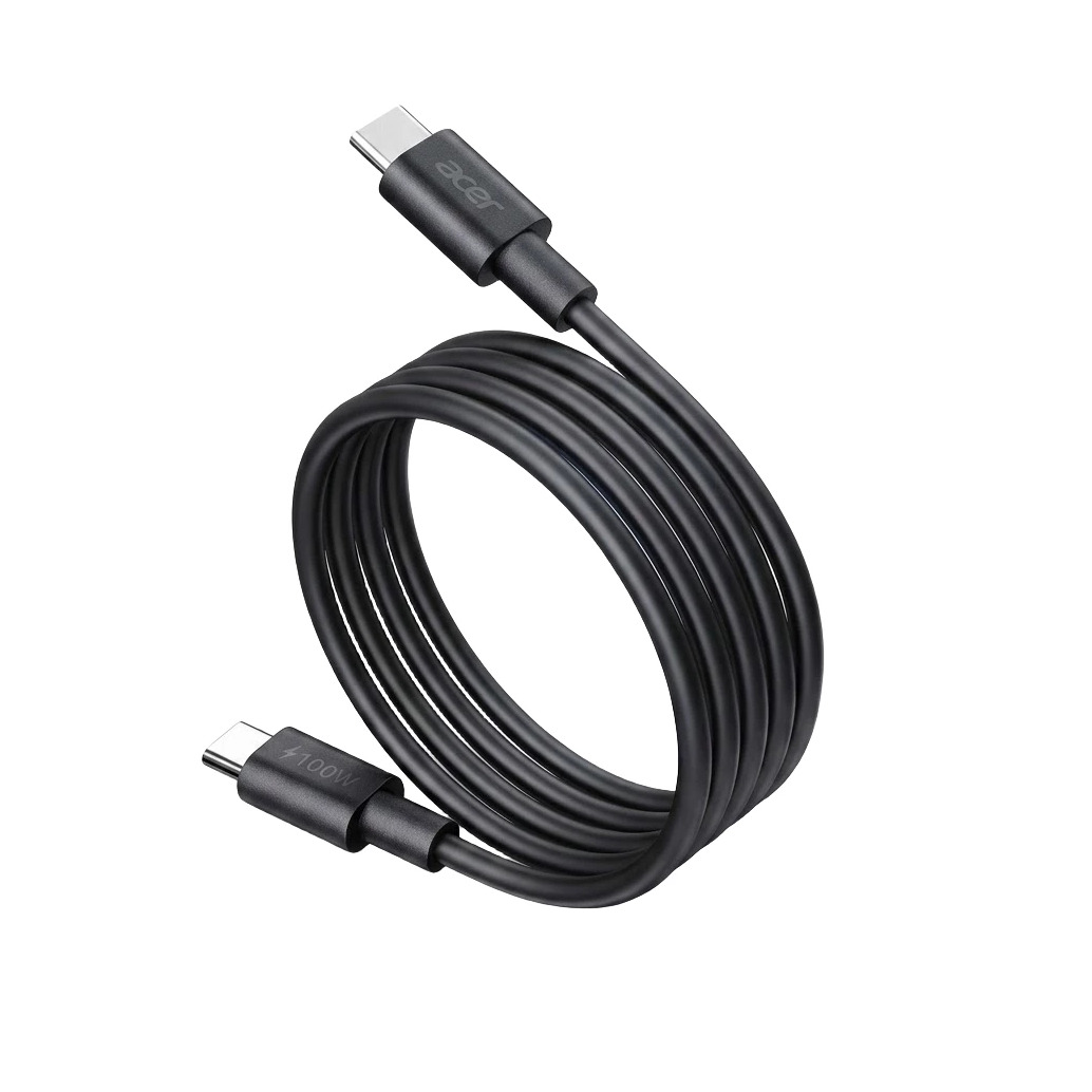 Acer 100W PD Charger, USB Port: 3C+1A, EU Plug, 100W USB-C Cable Oplader Zwart, foto 3
