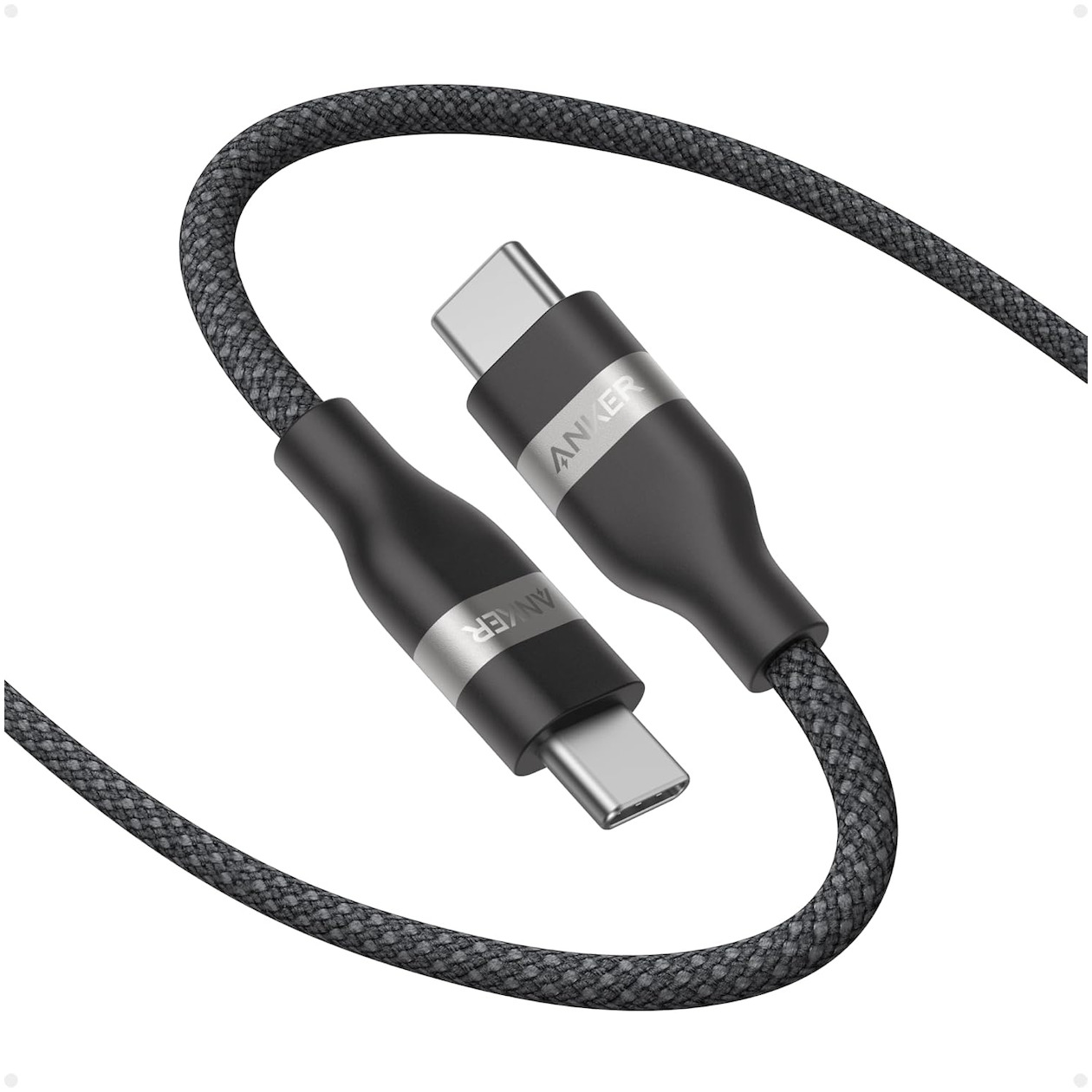 Anker USB-C to USB-C Cable (1.8m Upcycled-Braided) Kabel Zwart
