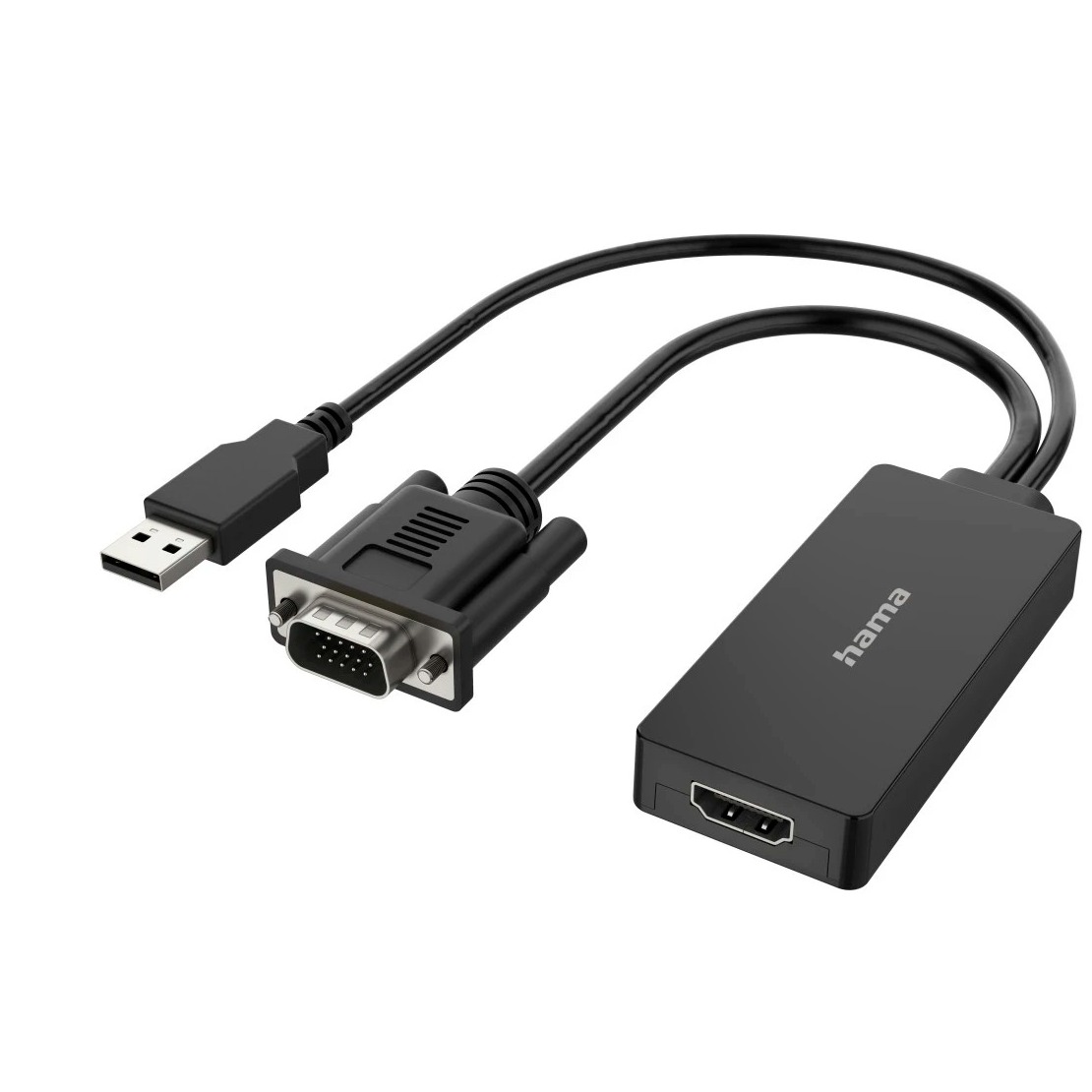 Hama Video-adapter, VGA+USB-stekker - HDMI-aansluiting, Full-HD 1080p HDMI kabel afbeelding