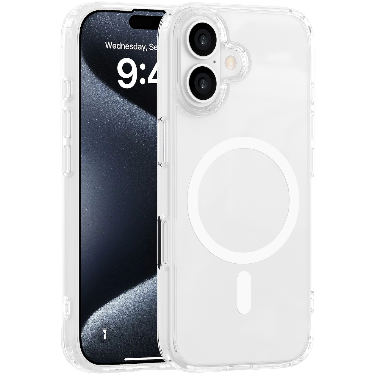 Just in Case Soft TPU Case MagSafe voor Apple iPhone 16 Telefoonhoesje Transparant afbeelding