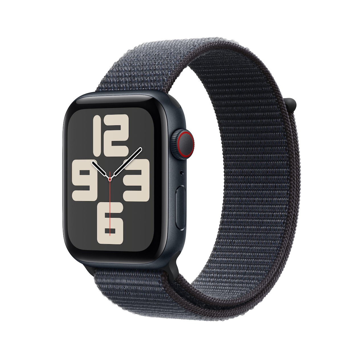 Apple Watch SE GPS + Cellular 44mm Aluminium Case met Ink Sport Loop Smartwatch afbeelding