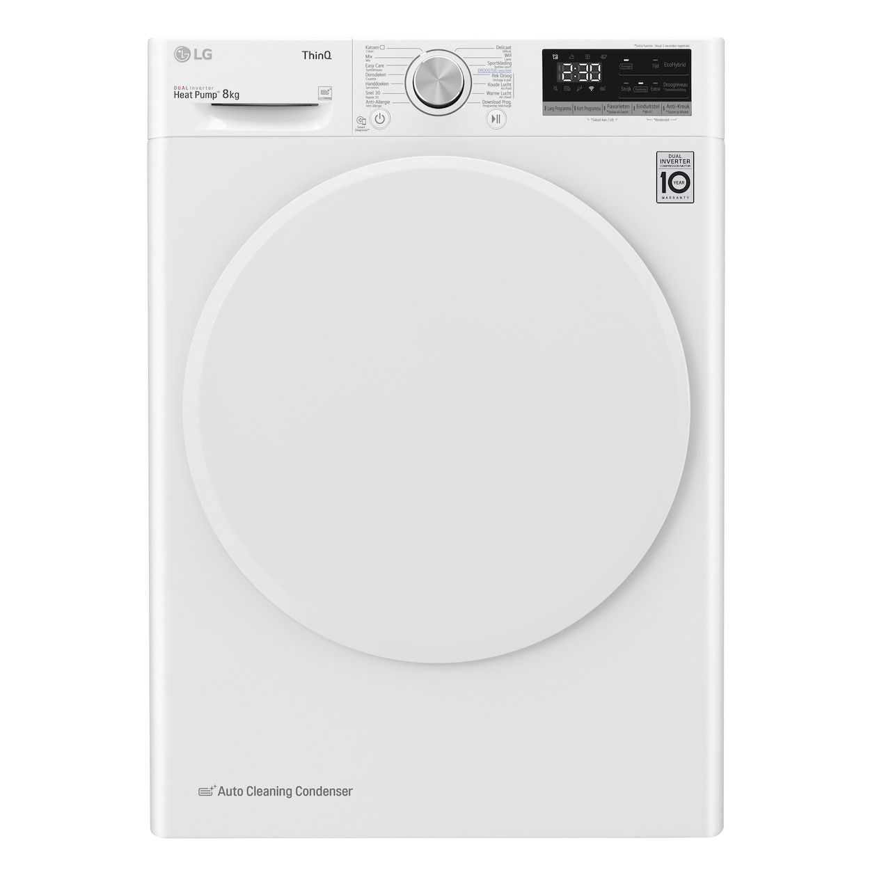 LG RH80V5AV0N Warmtepompdroger Wit afbeelding