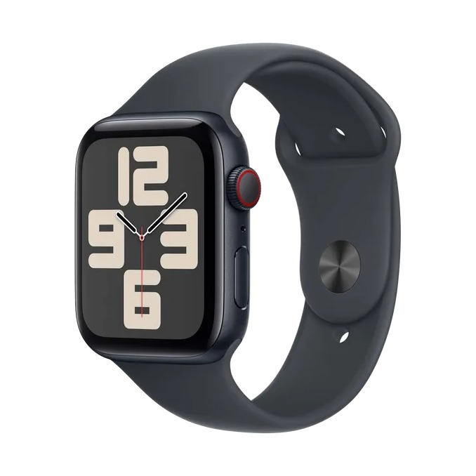 Apple Watch SE GPS + Cellular 44mm Aluminium Case met Sport Band - M/L Smartwatch afbeelding