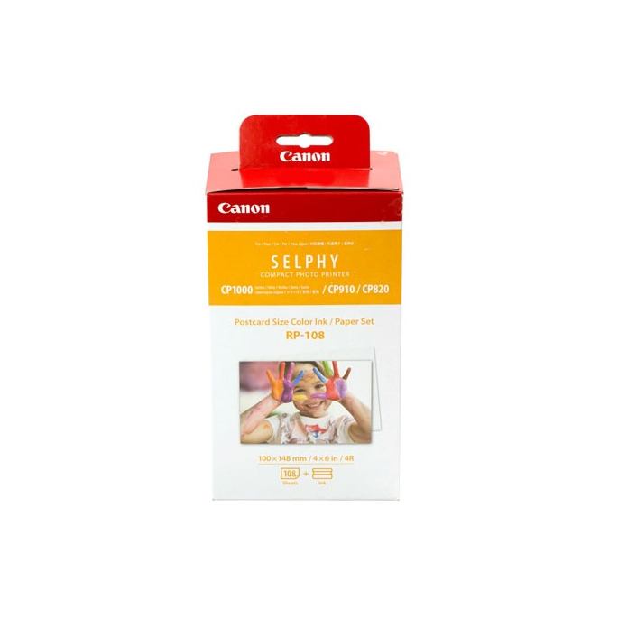 Canon RP-108-kleureninkt + 100 x 148 mm papier, 108 vel Kopieerpapier afbeelding