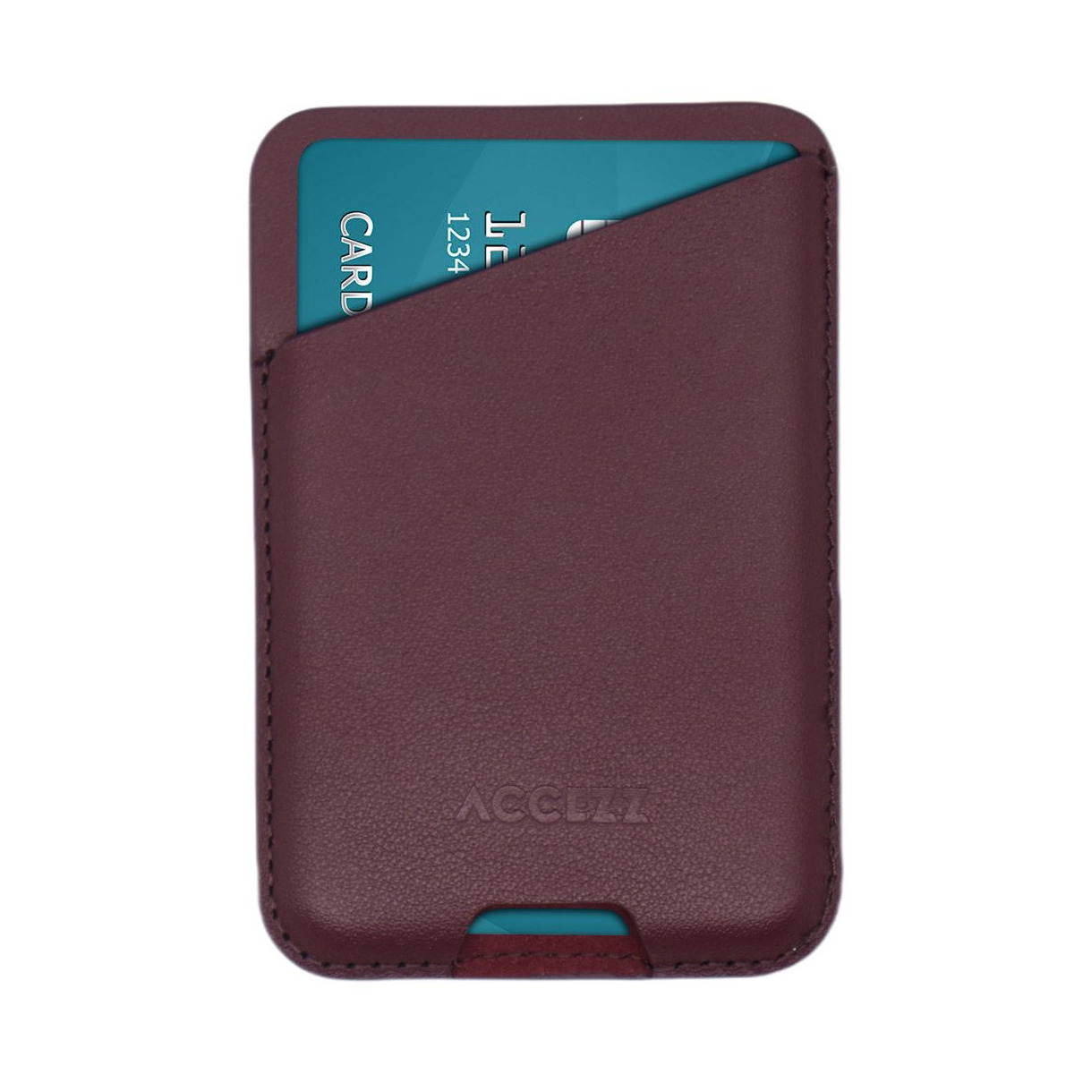 Accezz Accezz Leather Cardholder MagSafe - Kaarthouder met MagSafe - Heath Purple Telefoonhoesje Paars afbeelding
