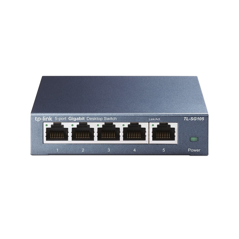TP-Link TL-SG105 5-Port 10/100/1000Mbps Desktop Switch Switch Zwart afbeelding