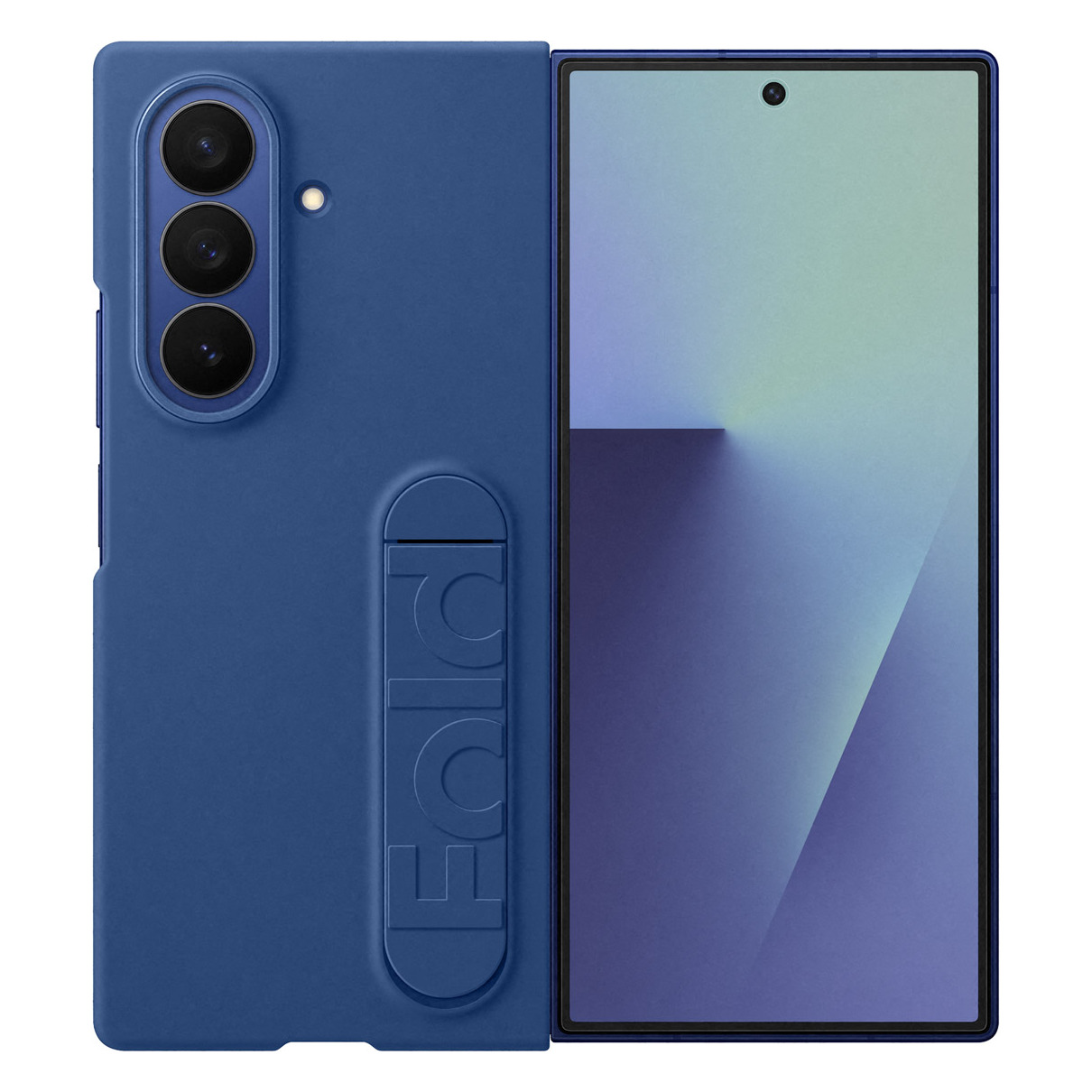 Samsung Silicone Case voor Samsung Galaxy Z Fold7 5G Telefoonhoesje Blauw afbeelding