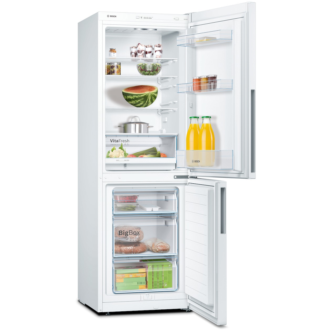 Bosch KGV332WEA Koel-vriescombinatie Wit afbeelding