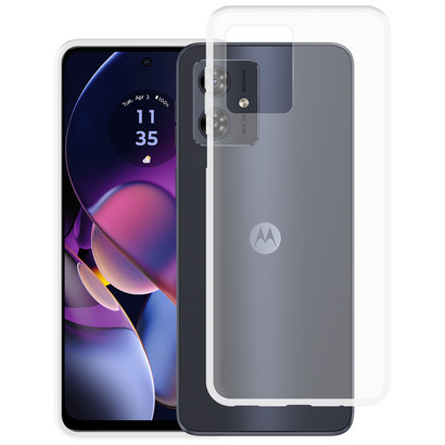 Just in Case Soft TPU Case voor Motorola Moto G54 5G Telefoonhoesje Transparant afbeelding