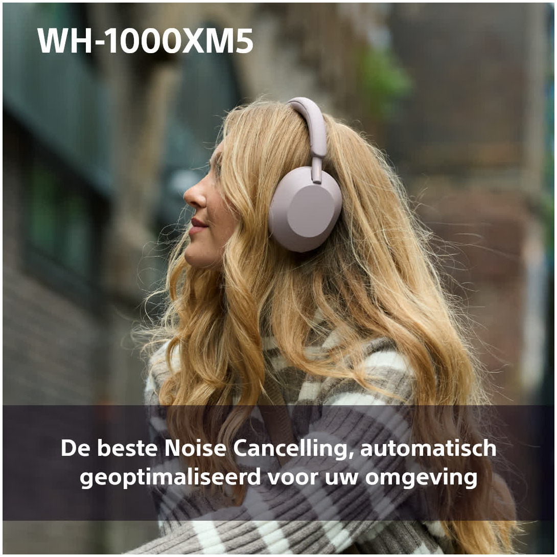 Sony WH-1000XM5 Over-ear hoofdtelefoon Roze, foto 3