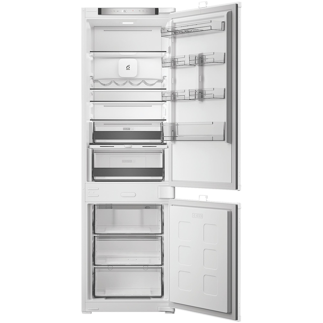 Whirlpool WHK2 5292 B4E Koelkast met vriesvak Zilver
