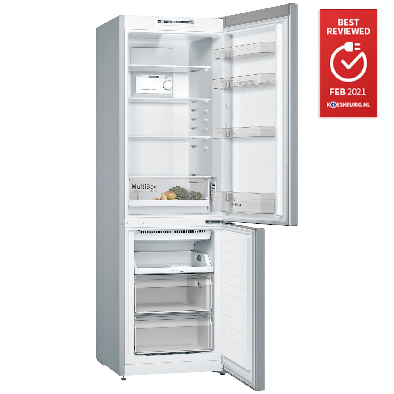 Bosch KGN36NLEA Koel-vriescombinatie Grijs