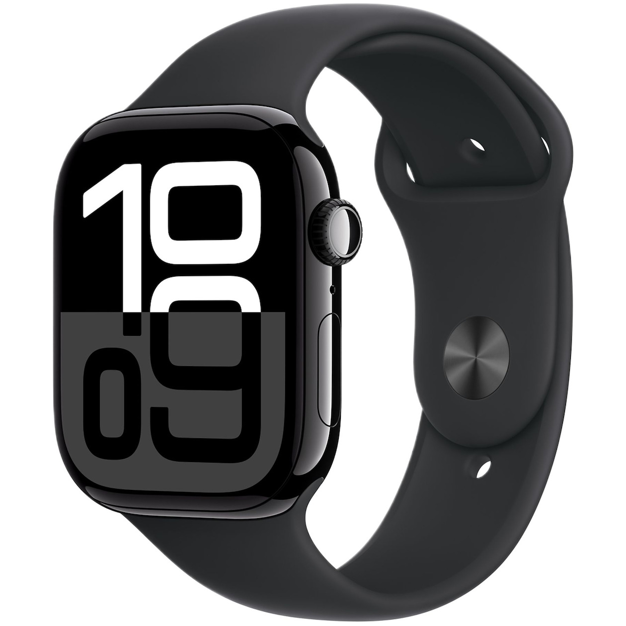 Apple Watch Series 10 GPS + Cellular 46mm Aluminium Case met Sport Band - M/L Smartwatch Zwart afbeelding