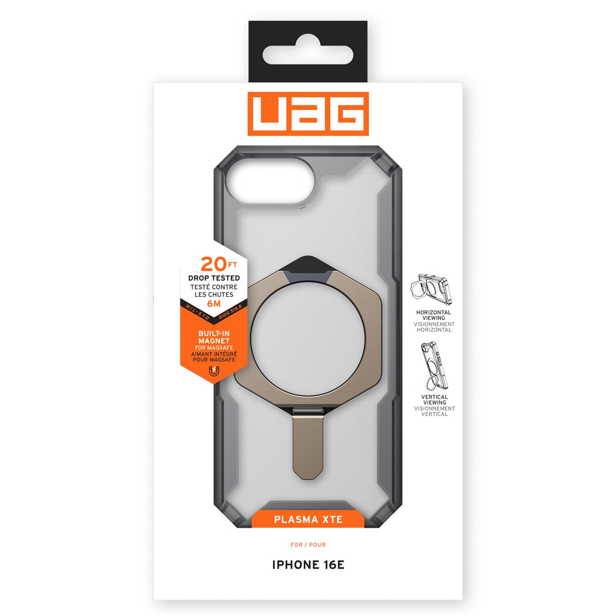 UAG Plasma XTE Backcover MagSafe voor Apple iPhone 16e Telefoonhoesje Grijs afbeelding