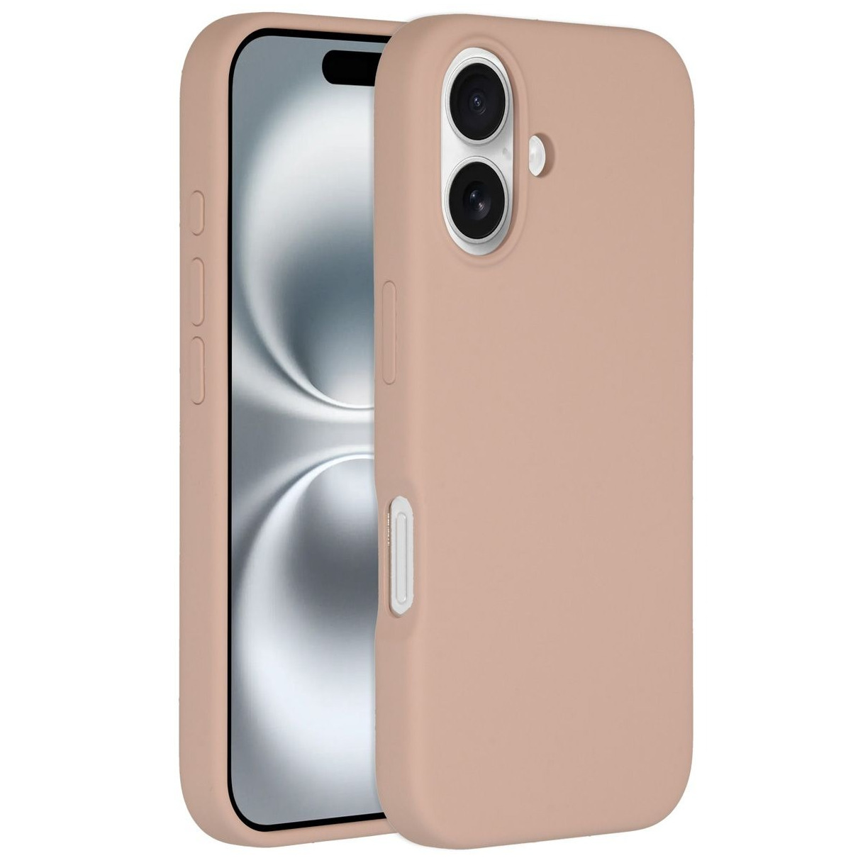 Accezz Liquid Silicone Backcover met MagSafe iPhone 16 Telefoonhoesje Roze afbeelding