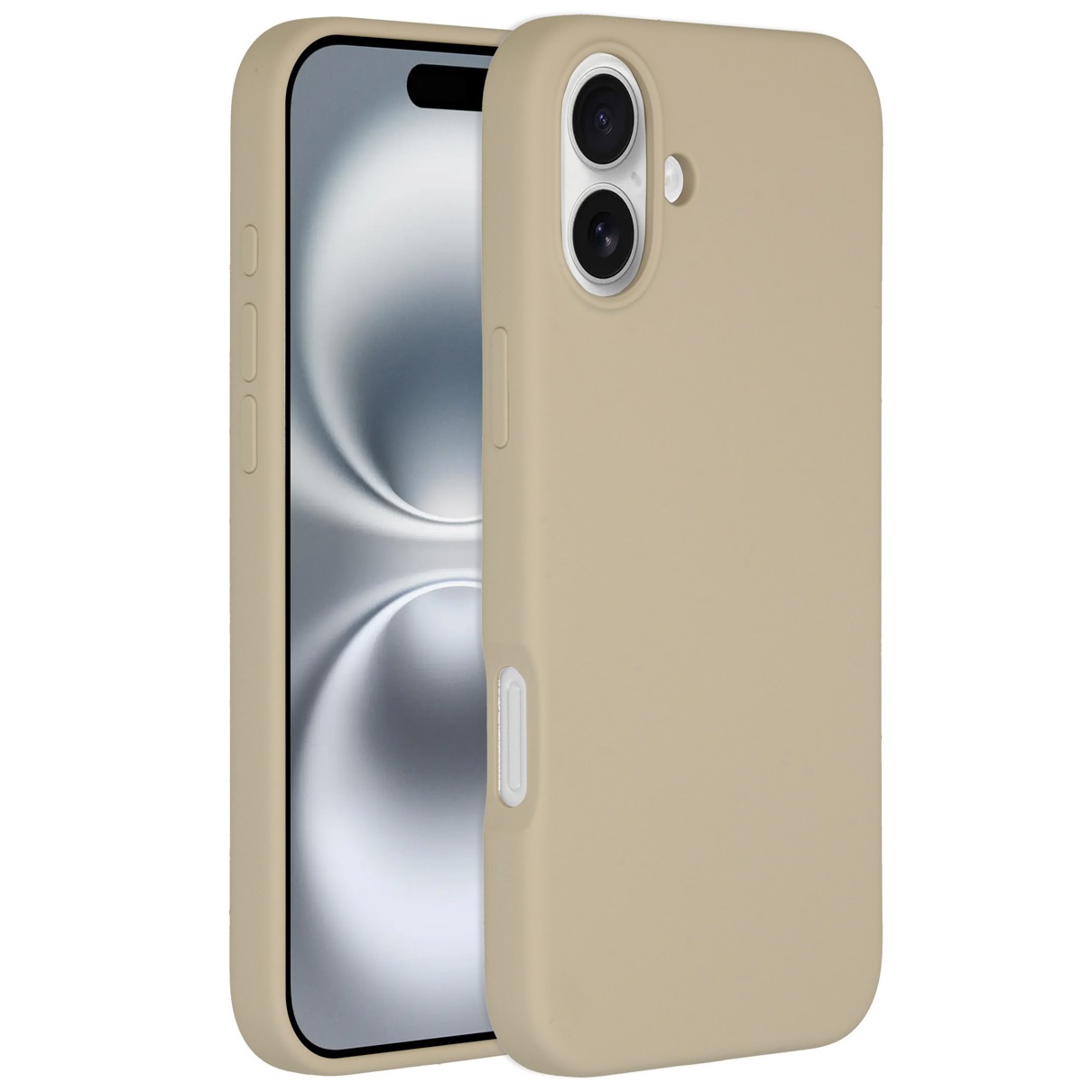 Accezz Liquid Silicone Backcover met MagSafe iPhone 16 Plus Telefoonhoesje Beige afbeelding