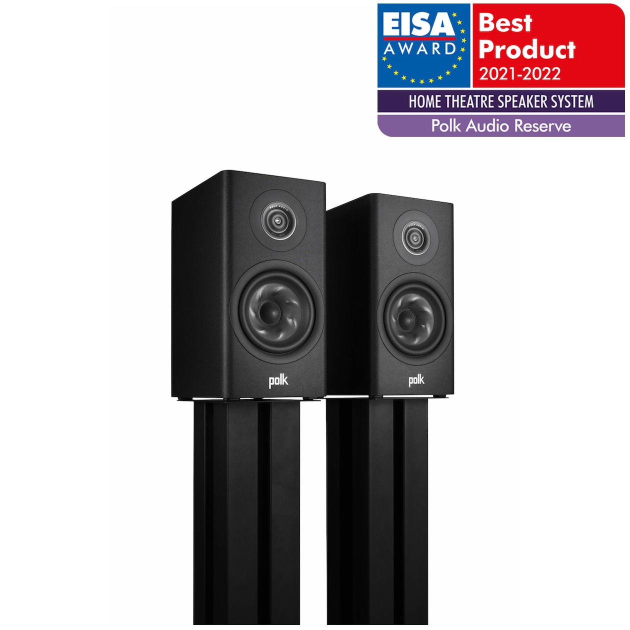 Polk R100 PER SET Boekenplank speaker Zwart