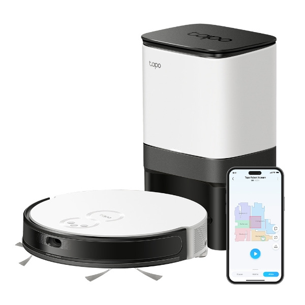 Tapo RV20 Mop Plus Robot stofzuiger Zwart afbeelding