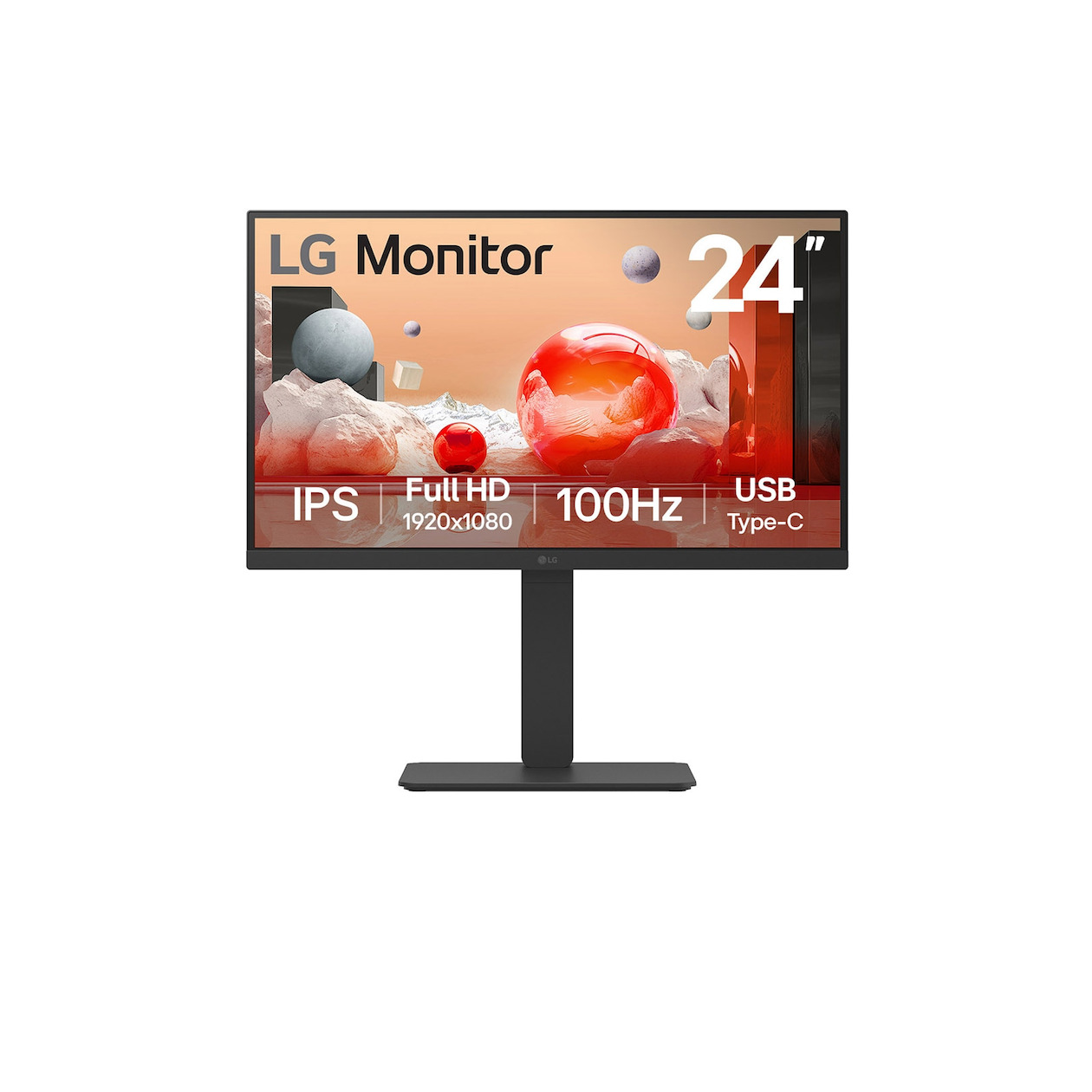 LG 24BA750-B Monitor Zwart afbeelding