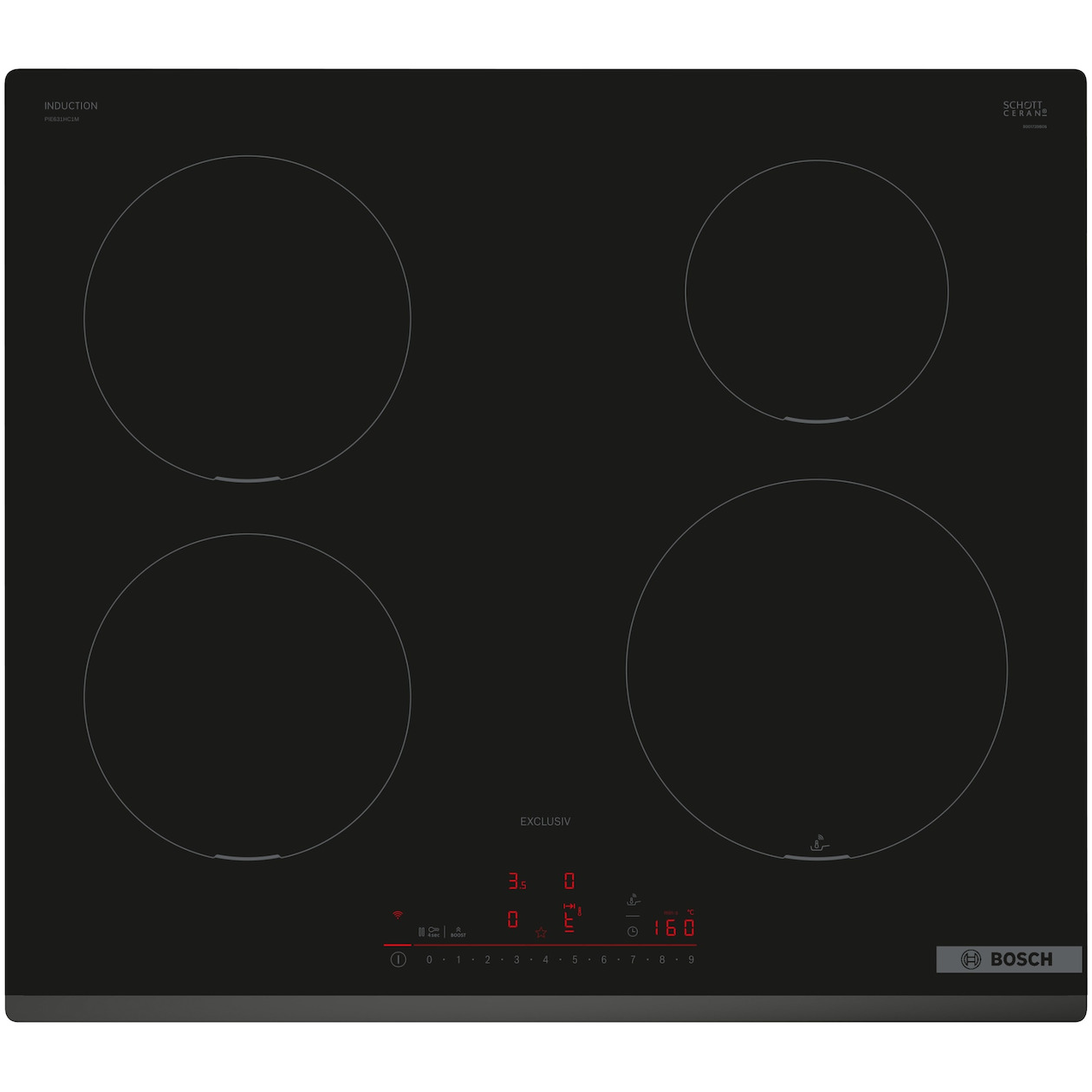 Bosch PIE631HC1M EXCLUSIV Inductie kookplaat Zwart