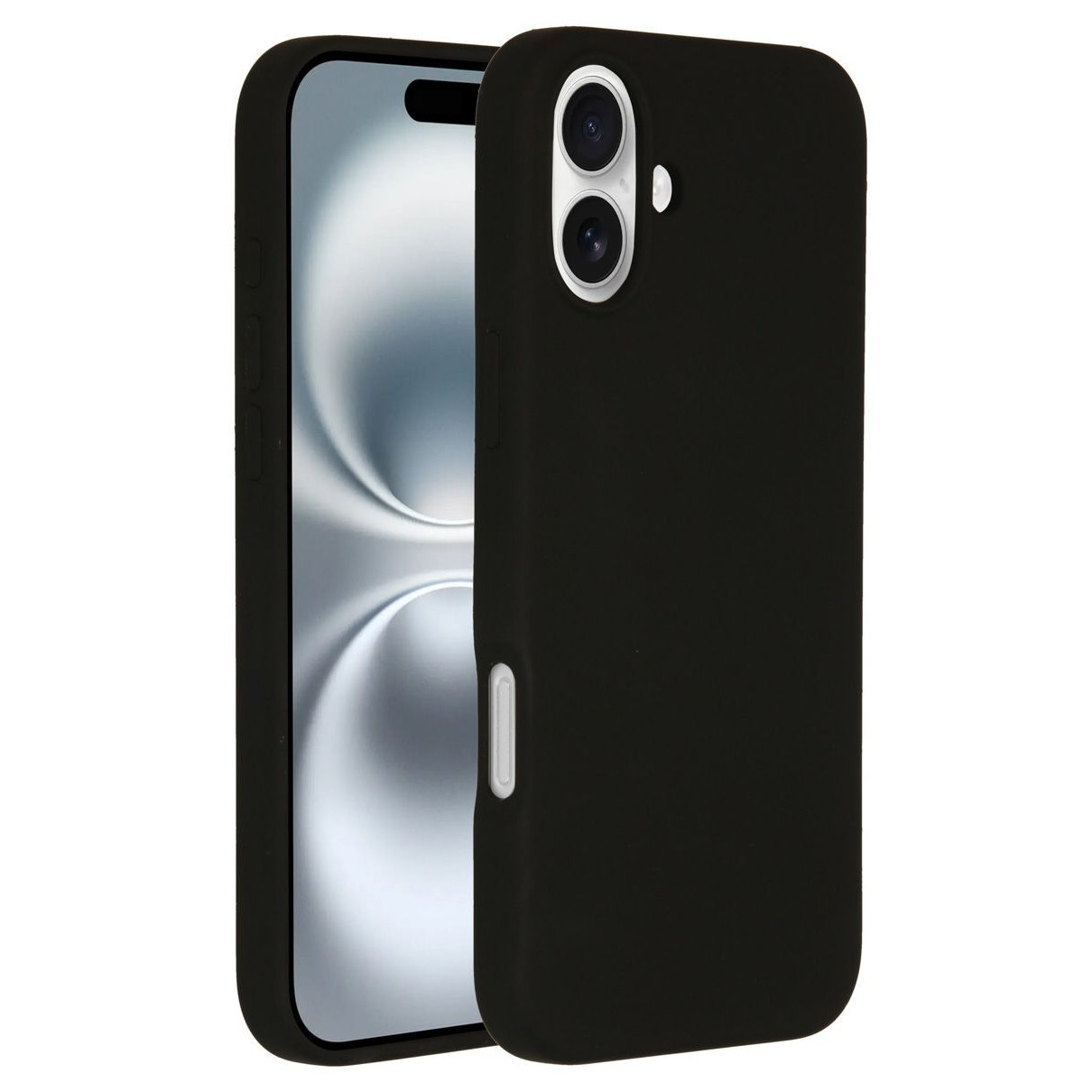 Accezz Liquid Silicone Backcover met MagSafe iPhone 16 Plus Telefoonhoesje Zwart afbeelding