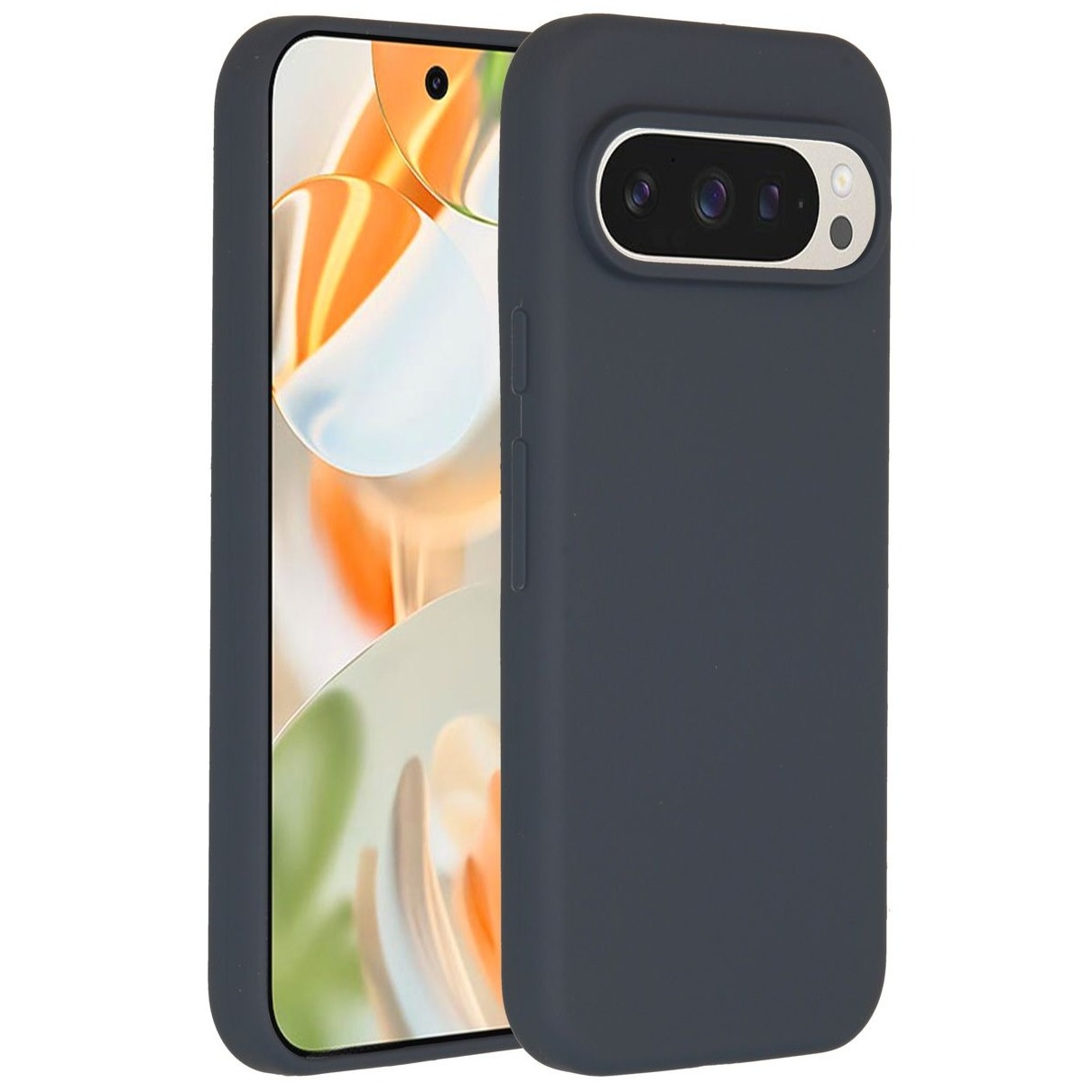 Accezz Liquid Silicone Backcover Google Pixel 9 / 9 Pro Telefoonhoesje Blauw afbeelding