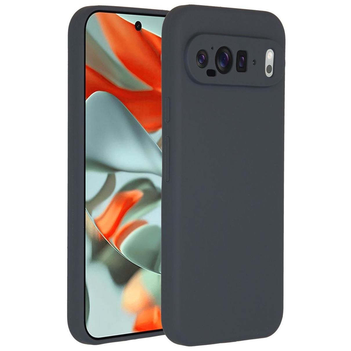 Accezz Liquid Silicone Backcover Google Pixel 9 Pro XL Telefoonhoesje Blauw afbeelding