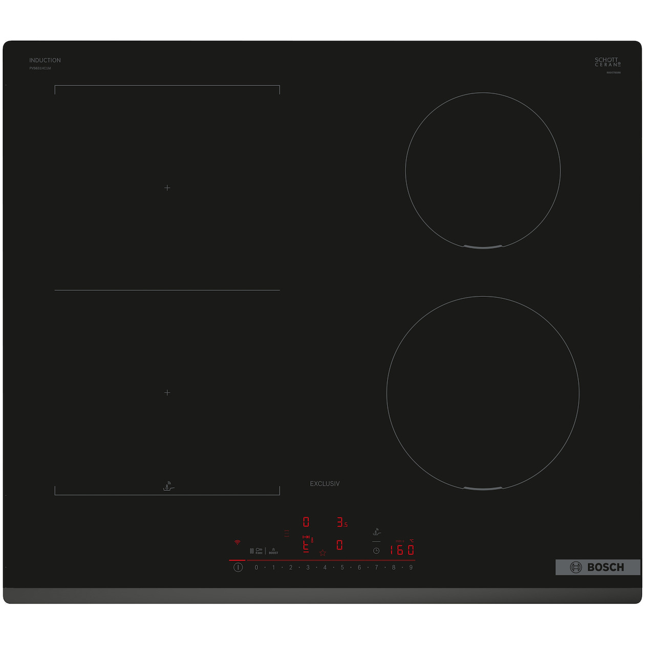 Bosch PVS631HC1M EXCLUSIV Inductie kookplaat Zwart