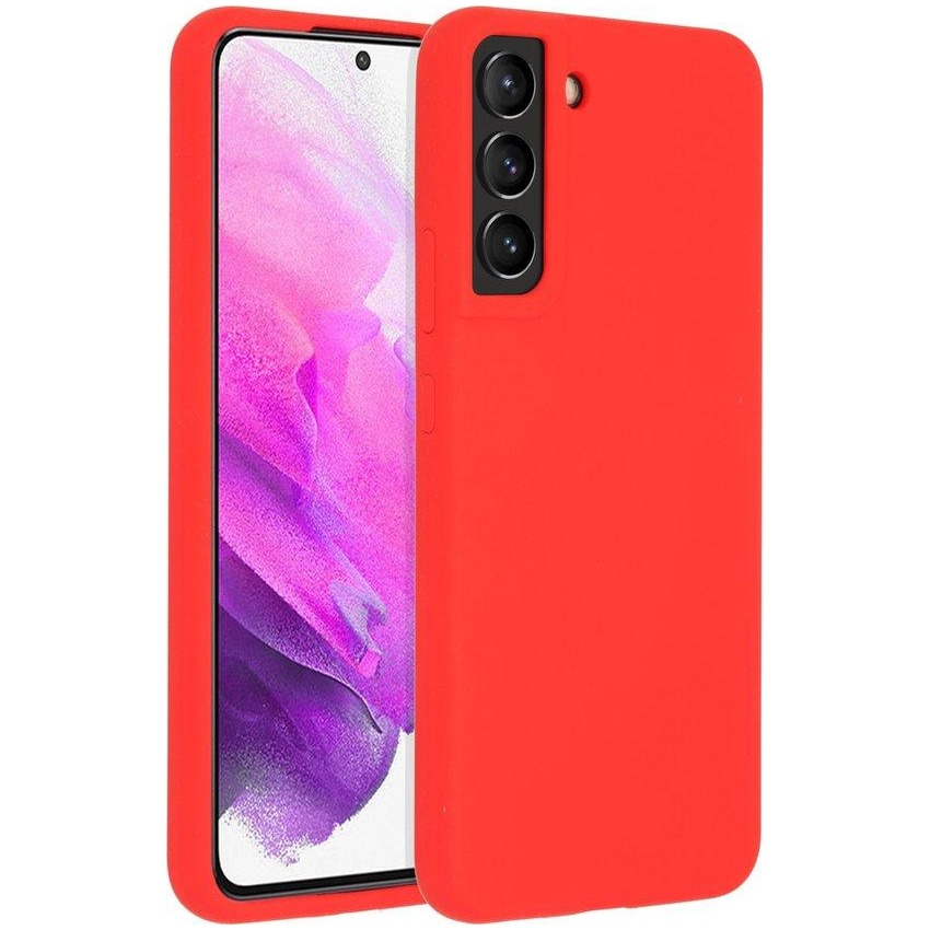 Accezz Liquid Silicone Backcover Samsung Galaxy S22 Plus Telefoonhoesje Rood afbeelding