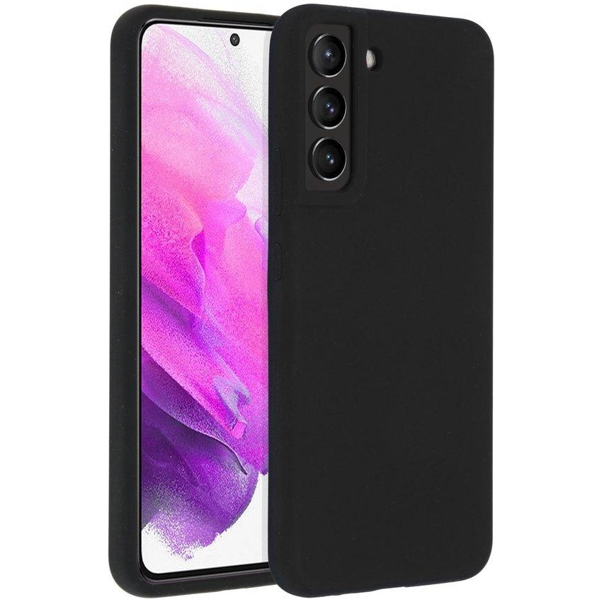 Accezz Liquid Silicone Backcover Samsung Galaxy S22 Plus Telefoonhoesje Zwart afbeelding