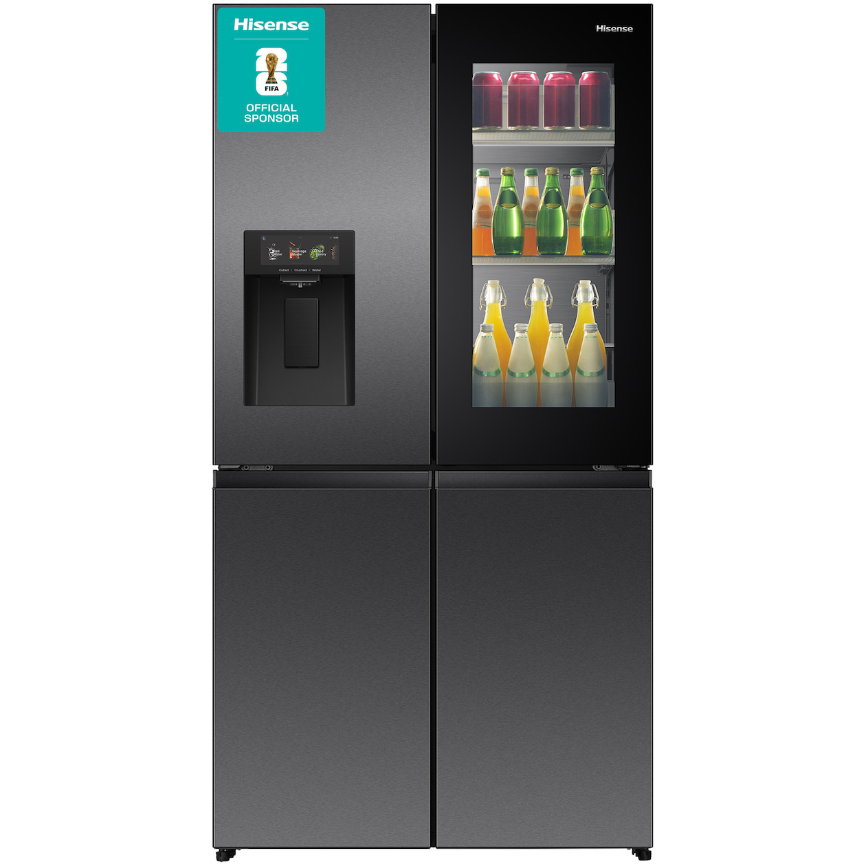 Hisense RQ600P7SKE Amerikaanse koelkast Zwart