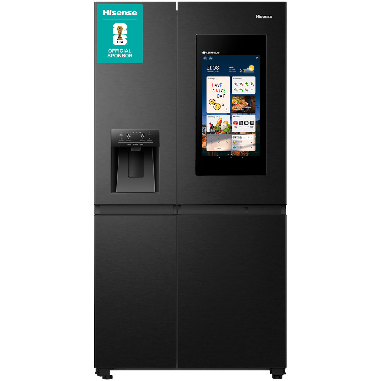 Hisense RS9P628GPFE Amerikaanse koelkast Zwart