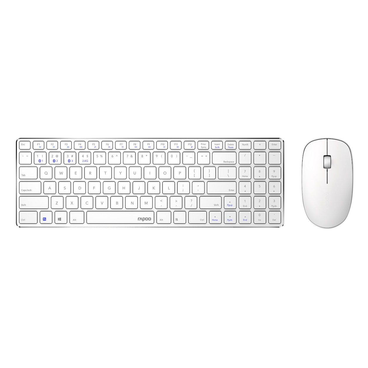 Rapoo 9300M Toetsenbord Wit afbeelding