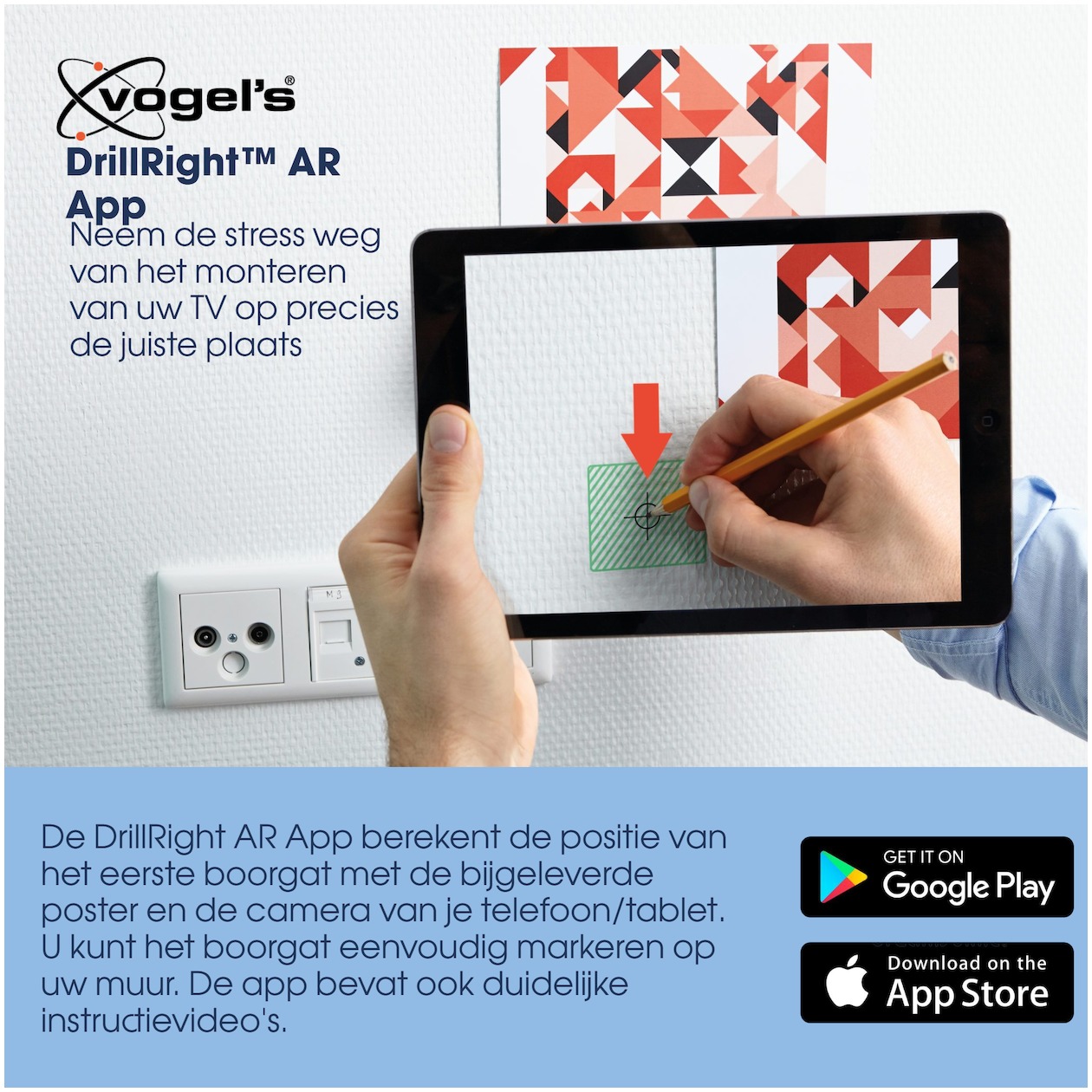 Vogels Vogel'S TVM 3445 Draaibare tv-beugel TV beugel Wit, foto 3