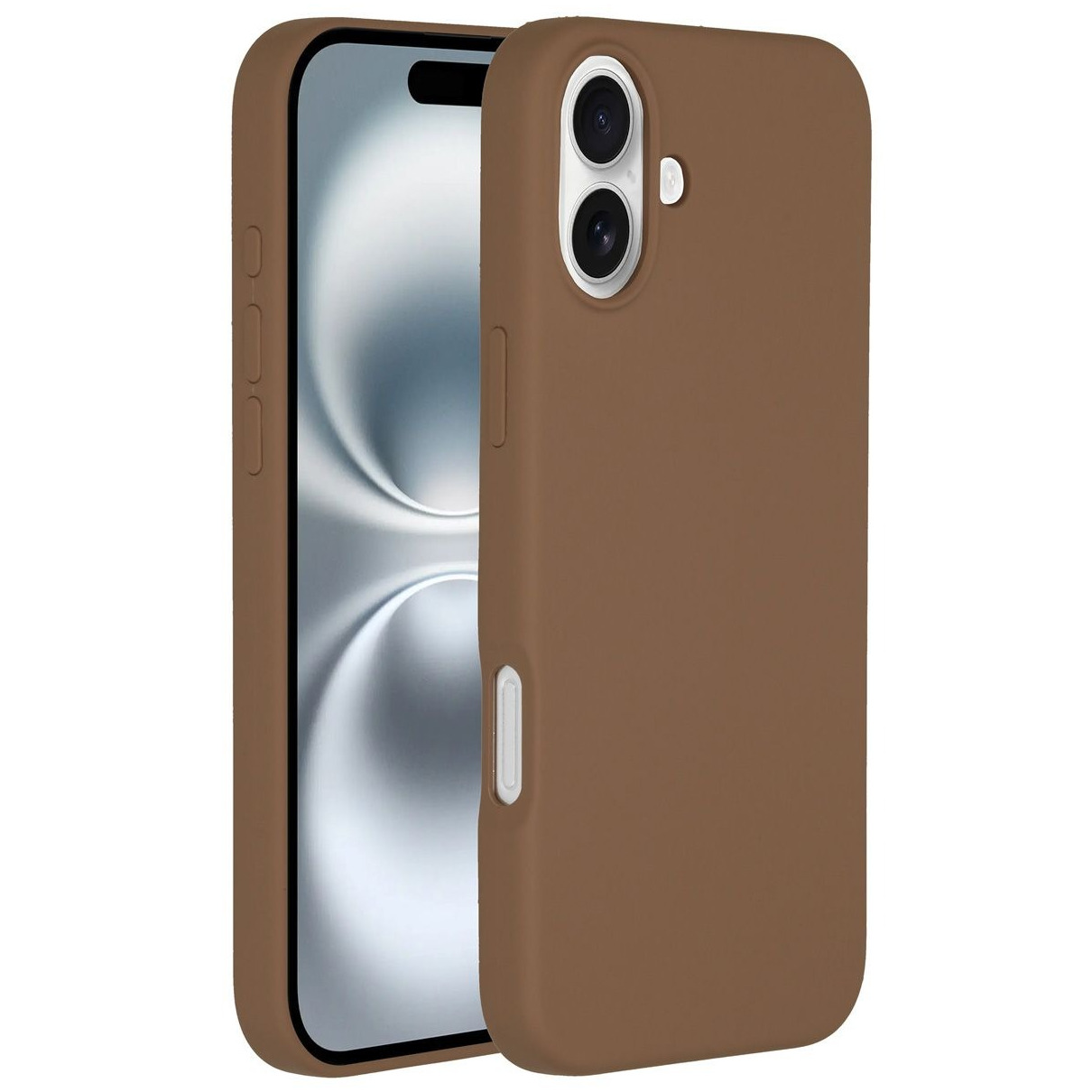 Accezz Liquid Silicone Backcover met MagSafe iPhone 16 Plus Telefoonhoesje Bruin afbeelding