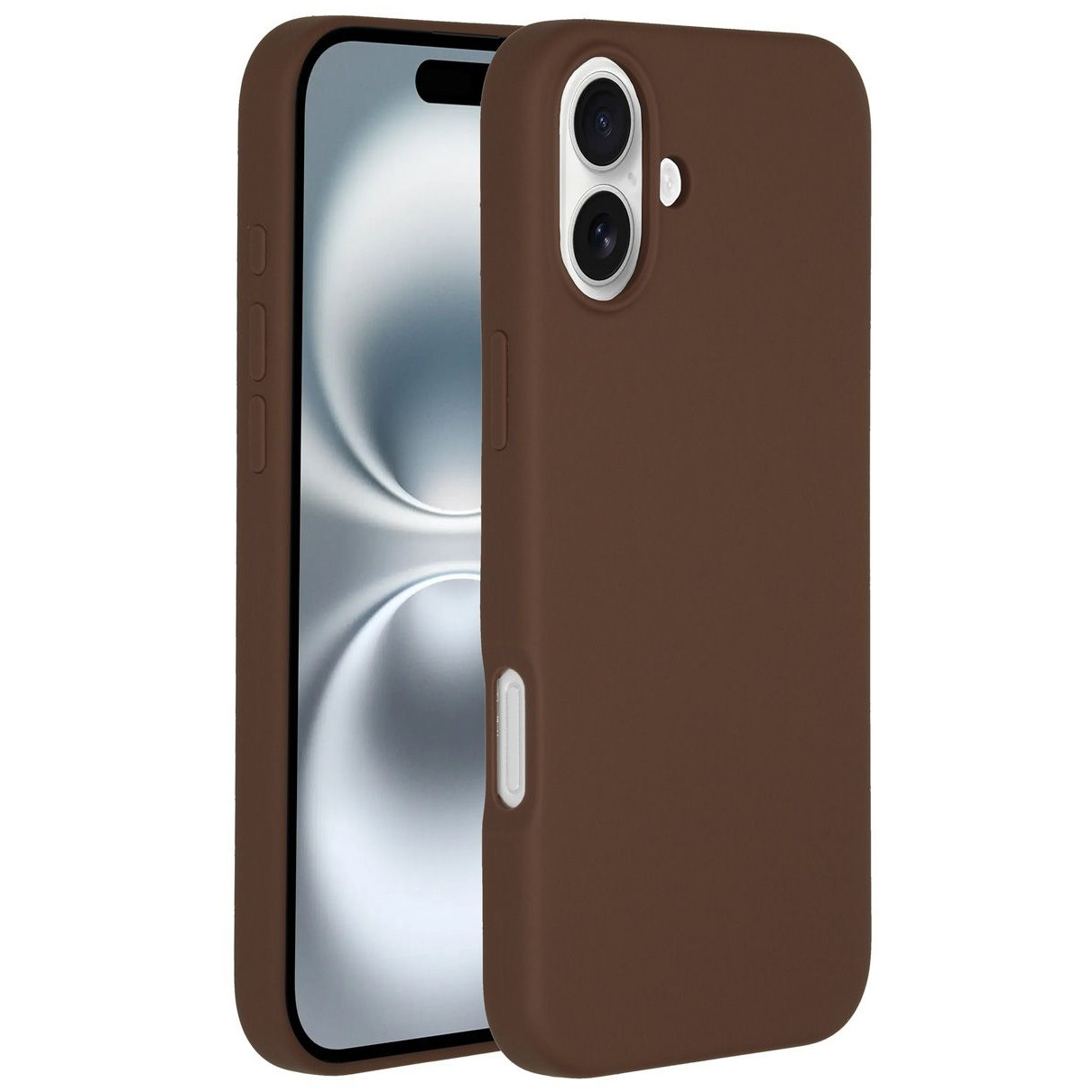 Accezz Liquid Silicone Backcover met MagSafe iPhone 16 Plus Telefoonhoesje Bruin afbeelding