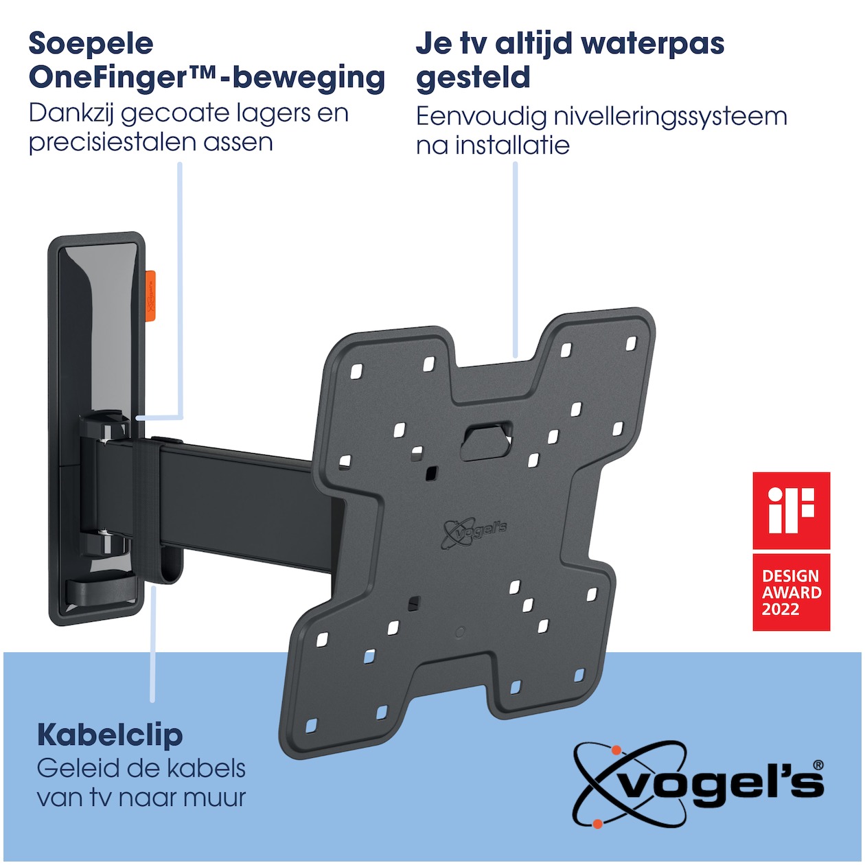 Vogel'S TVM 3225 Draaibare tv-beugel TV beugel Zwart, foto 3