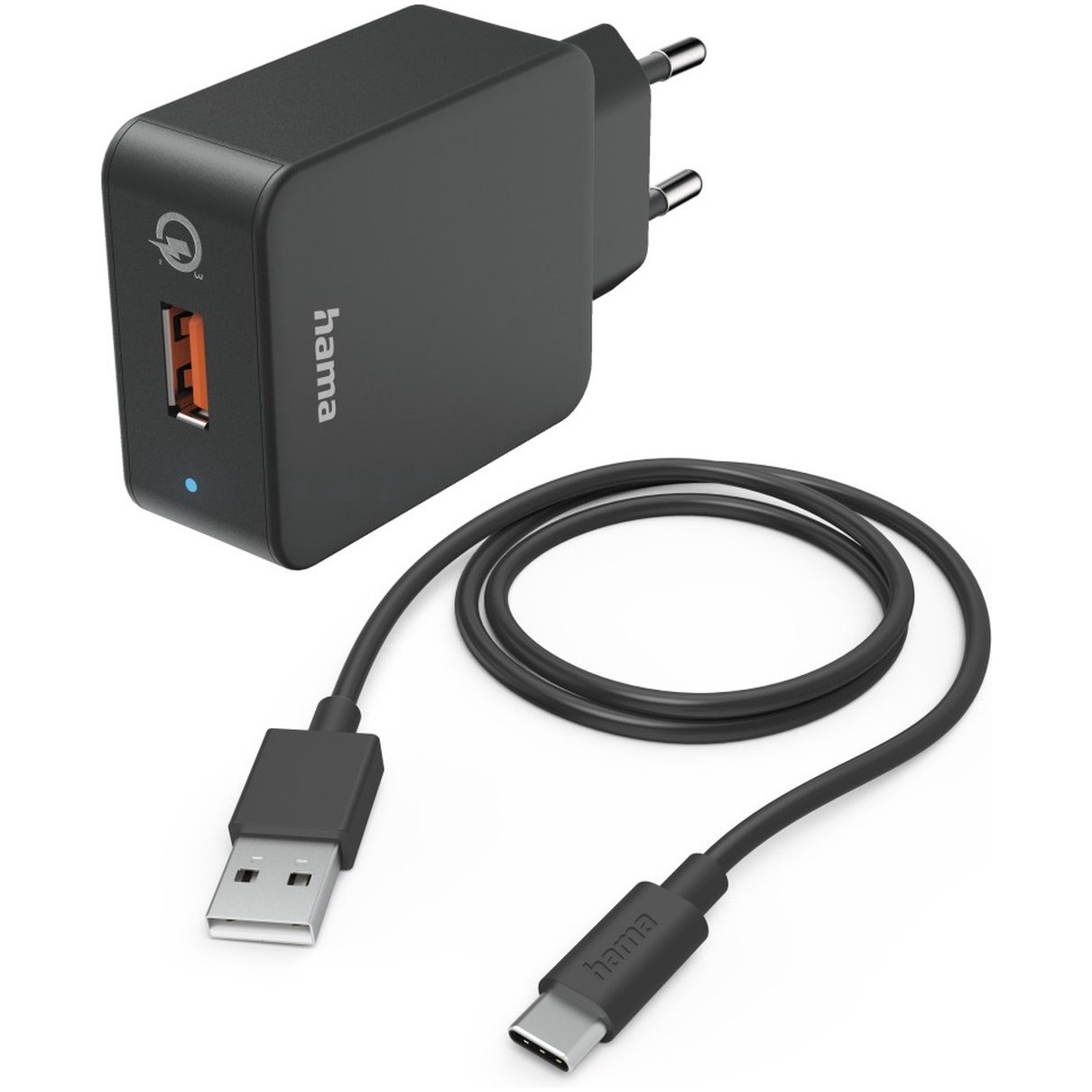 Hama Reislader set USB-C QC 3.0 19,5 Watt Oplader afbeelding