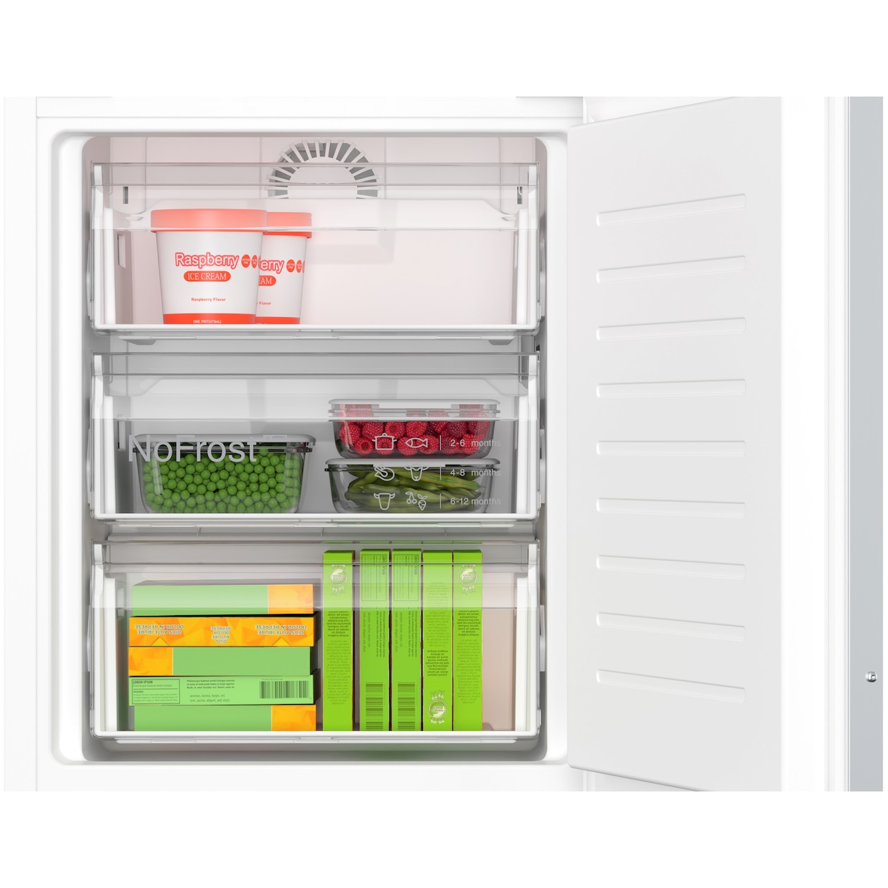 Bosch KIN86ADB0 Inbouw koel-vriescombinatie wit, foto 3