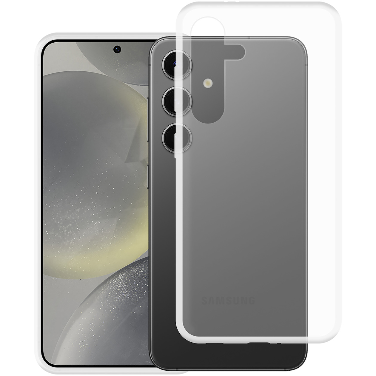 Just in Case Soft TPU Case voor Samsung S24 Telefoonhoesje Transparant afbeelding