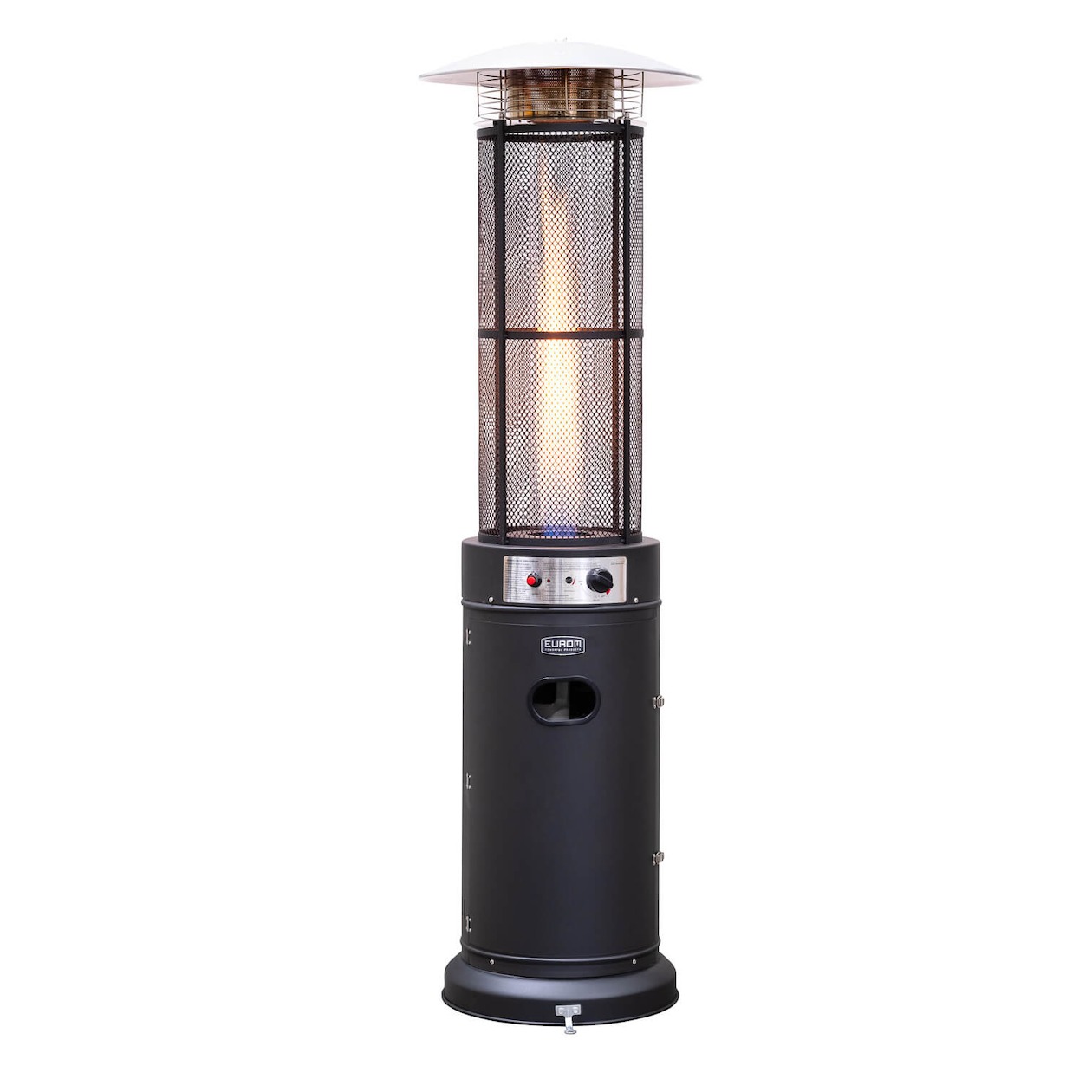 Eurom Flameheater Round 11000 Patioheater Terrasverwarmer Zwart afbeelding