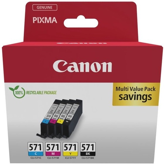 Canon CLI-571 Cartridges Combo Pack Inkt afbeelding