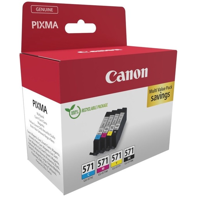Canon CLI-571 Cartridges Combo Pack Inkt kleur, foto 2