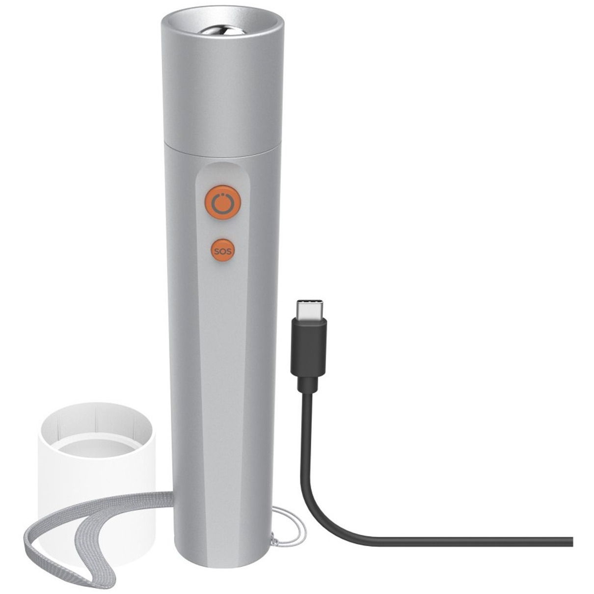 Hama Led-zaklamp oplaadbaar, 4 standen + SOS Grijs