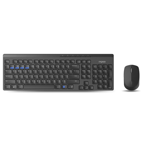 Rapoo 8100M Multi-mode Wireless Desktop Set Toetsenbord Zwart afbeelding
