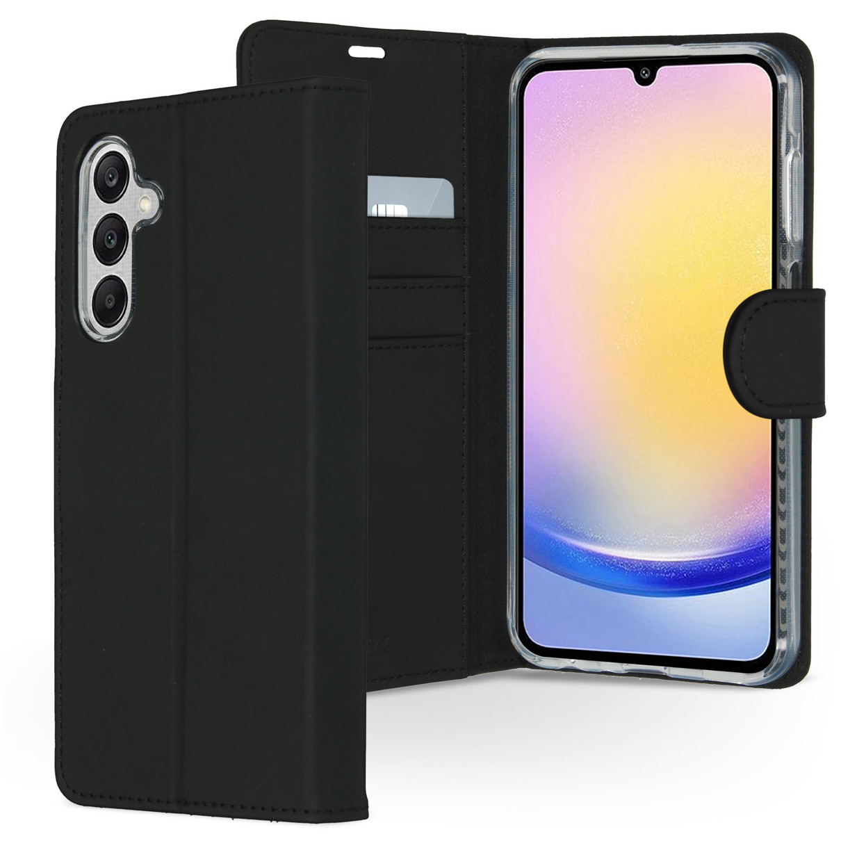 Accezz Wallet Softcase Bookcase Samsung Galaxy A25 Telefoonhoesje Zwart afbeelding