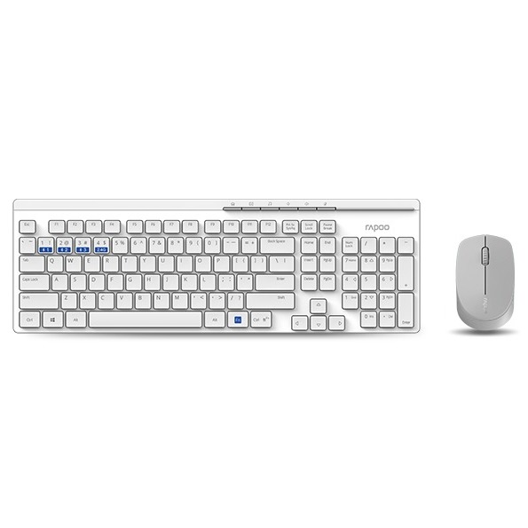 Rapoo 8100M UI-W Toetsenbord Wit afbeelding