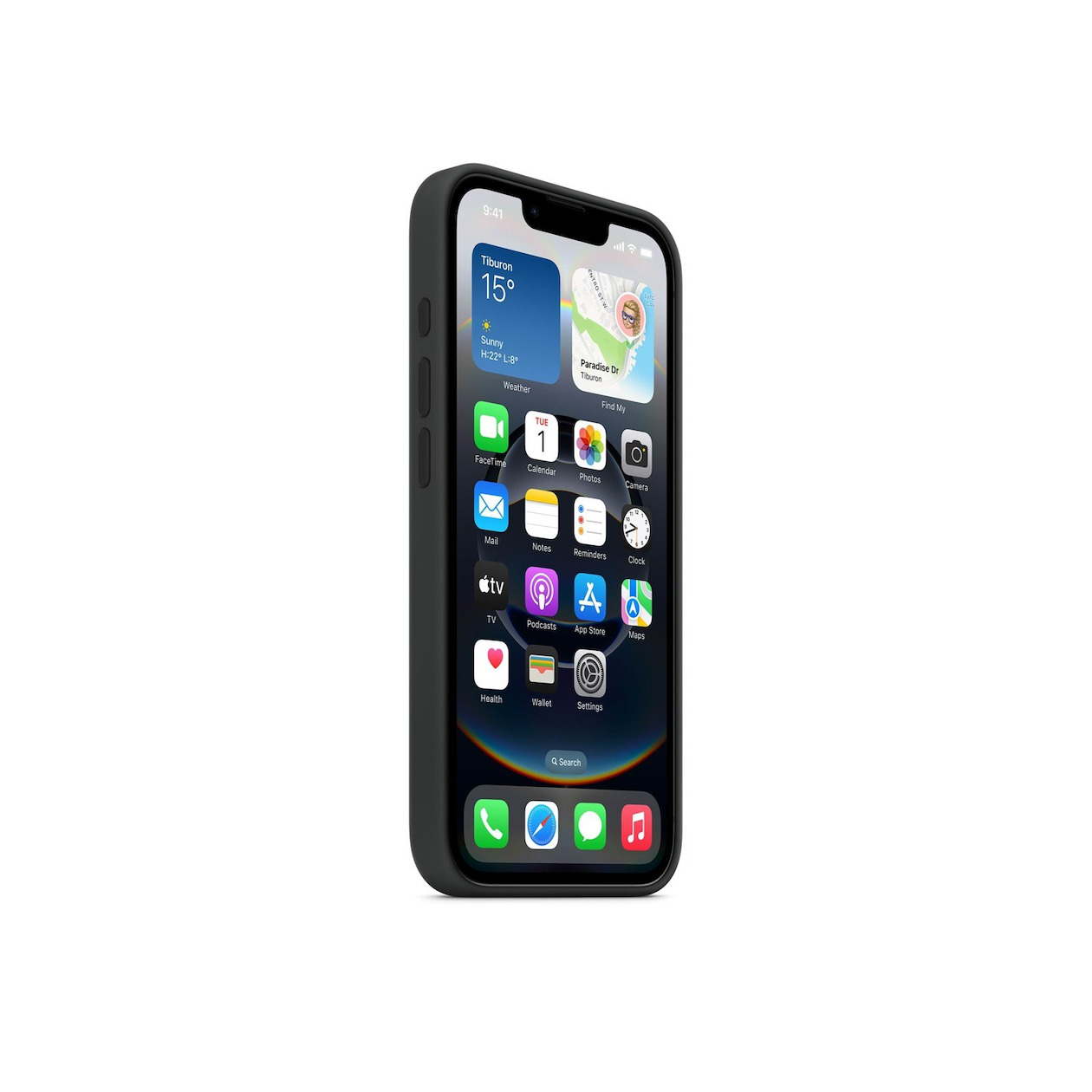Apple iPhone 16e Silicone Case Telefoonhoesje Zwart, foto 2