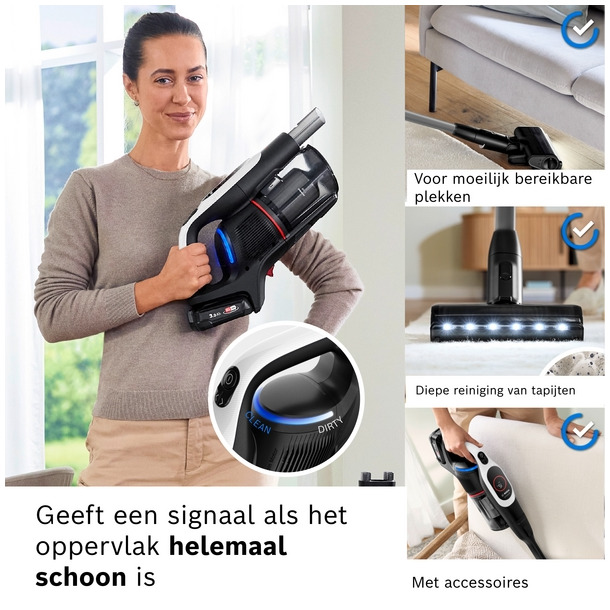Bosch BCS931WBA steelstofzuiger zwart, foto 2