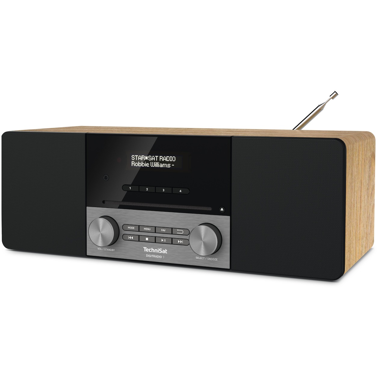TechniSat Digitradio 3 DAB radio Bruin afbeelding
